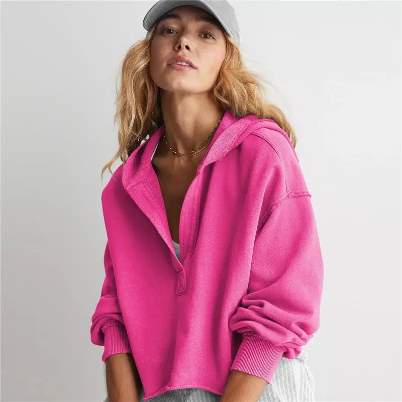 Megan Crop Hoodie (2Colors)